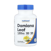 Nutricost, Damiana Leaf, 120 Capsules front packaging view