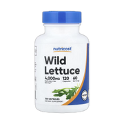 Nutricost, Wild Lettuce, 120 Capsules front packaging view