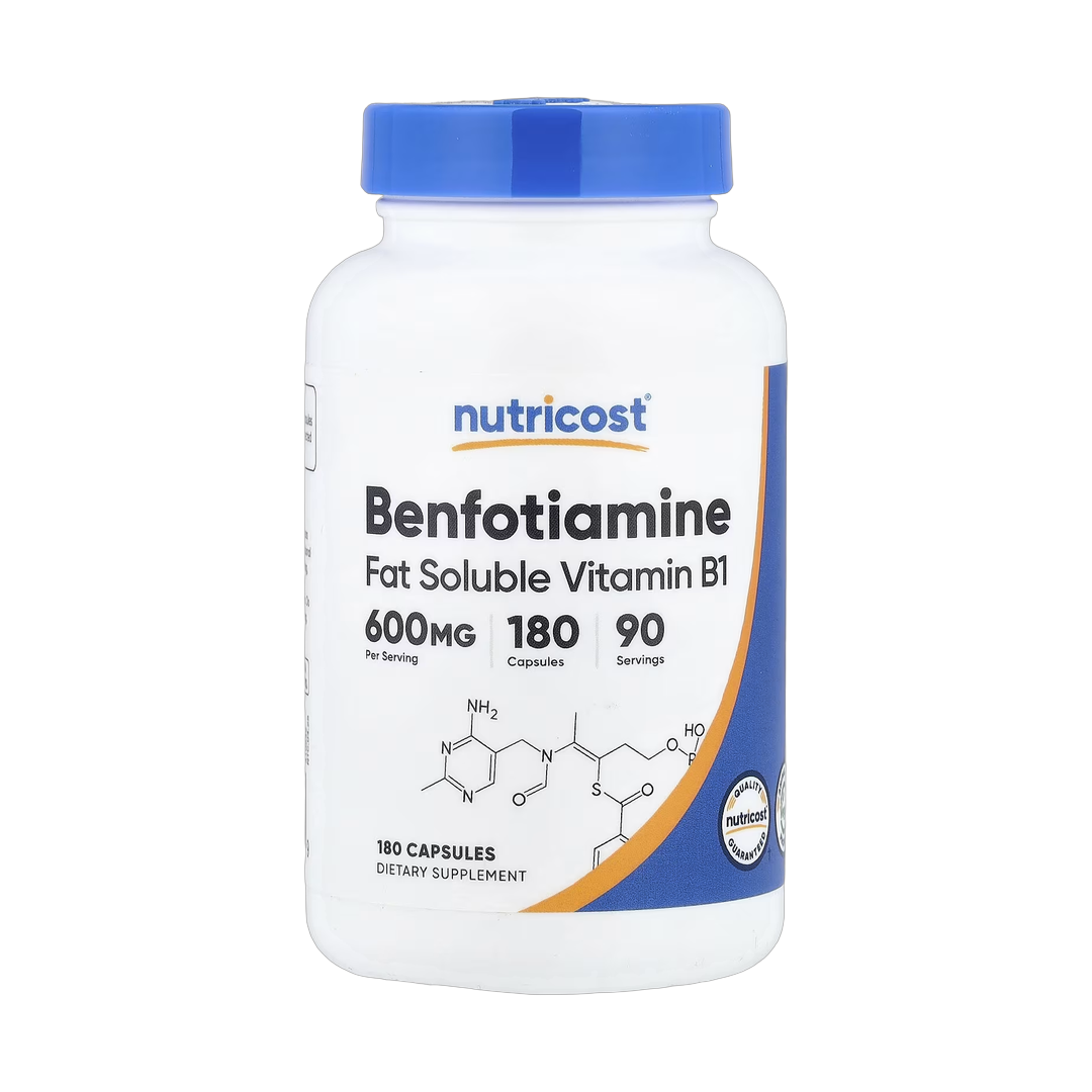 Nutricost, Benfotiamine, 180 Capsules front packaging view