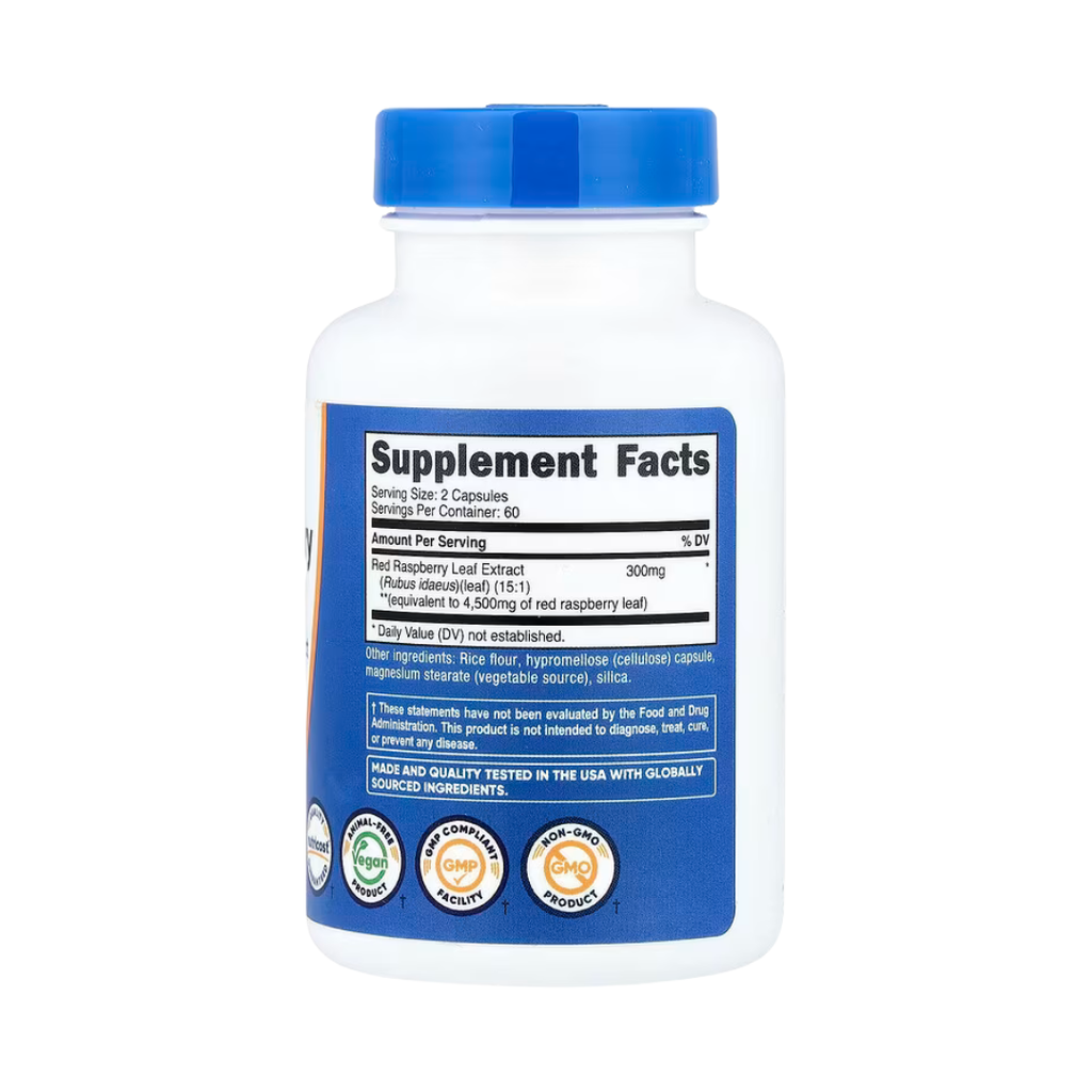 Nutricost, Red Raspberry Leaf, 120 Capsules