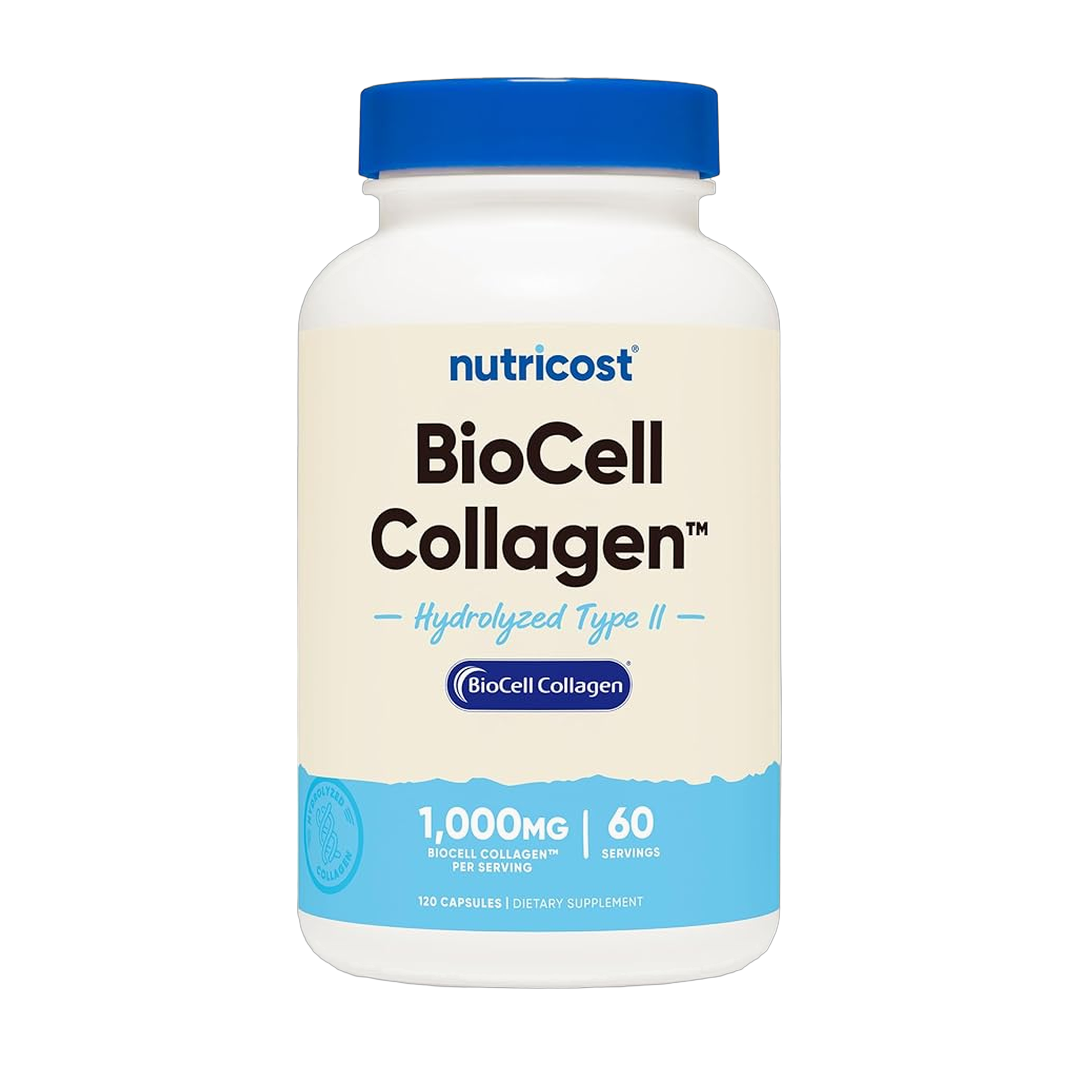 Nutricost, BioCell Collagen, 1,000mg, 120 Capsules front packaging view