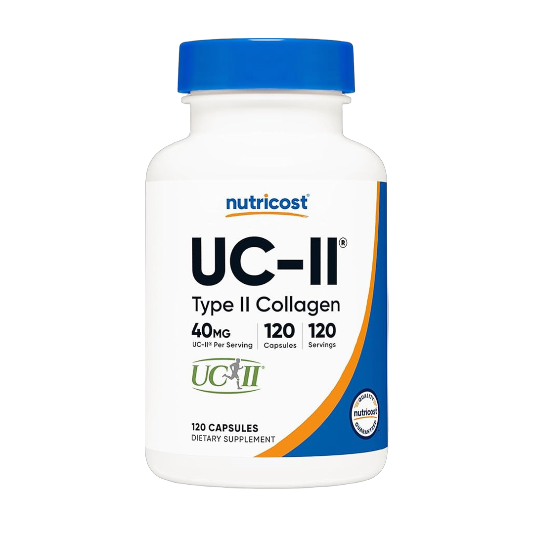Nutricost, UC-II Collagen, 40 mg, 120 Capsules front packaging view