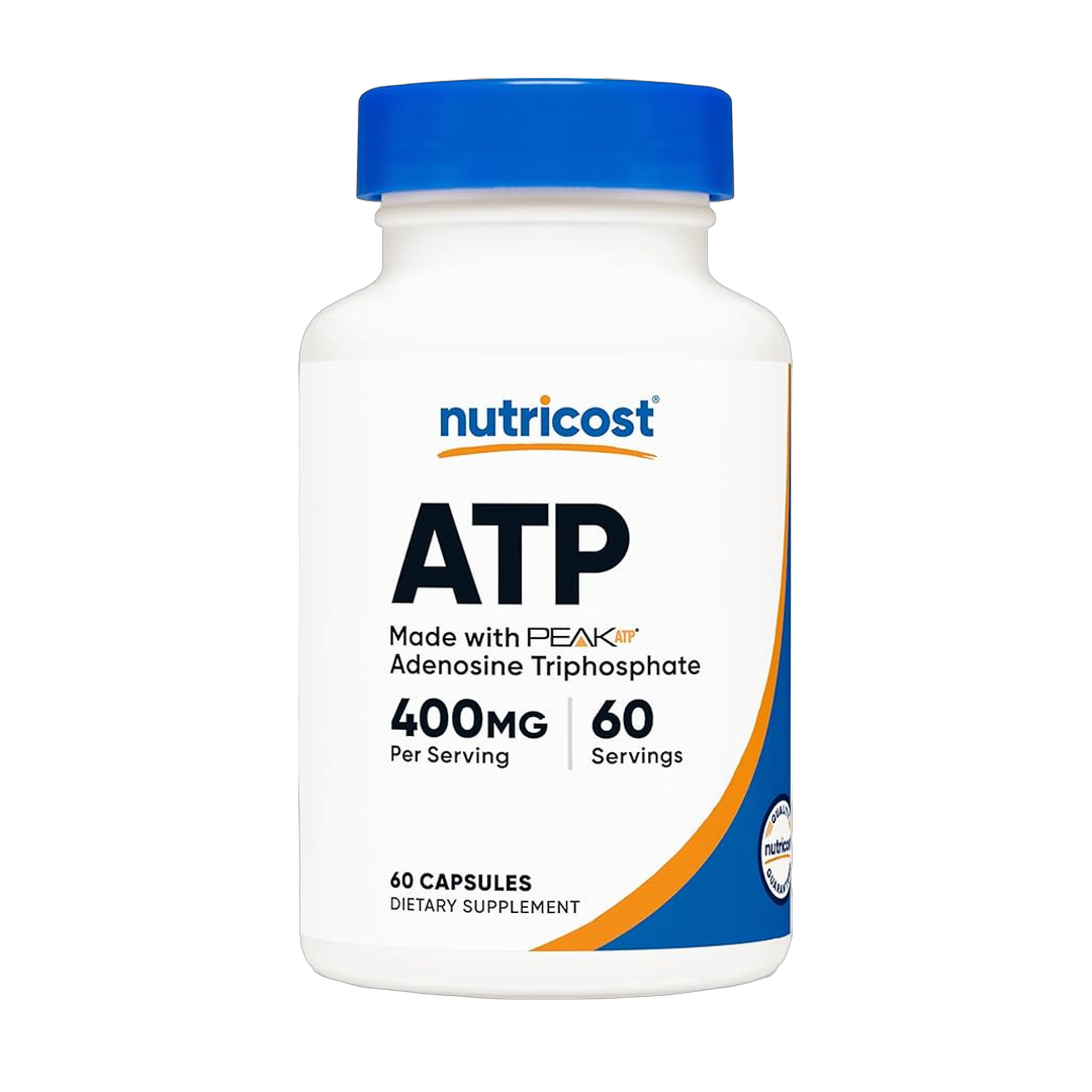 Nutricost, ATP, 400mg, 60 Capsules front packaging view