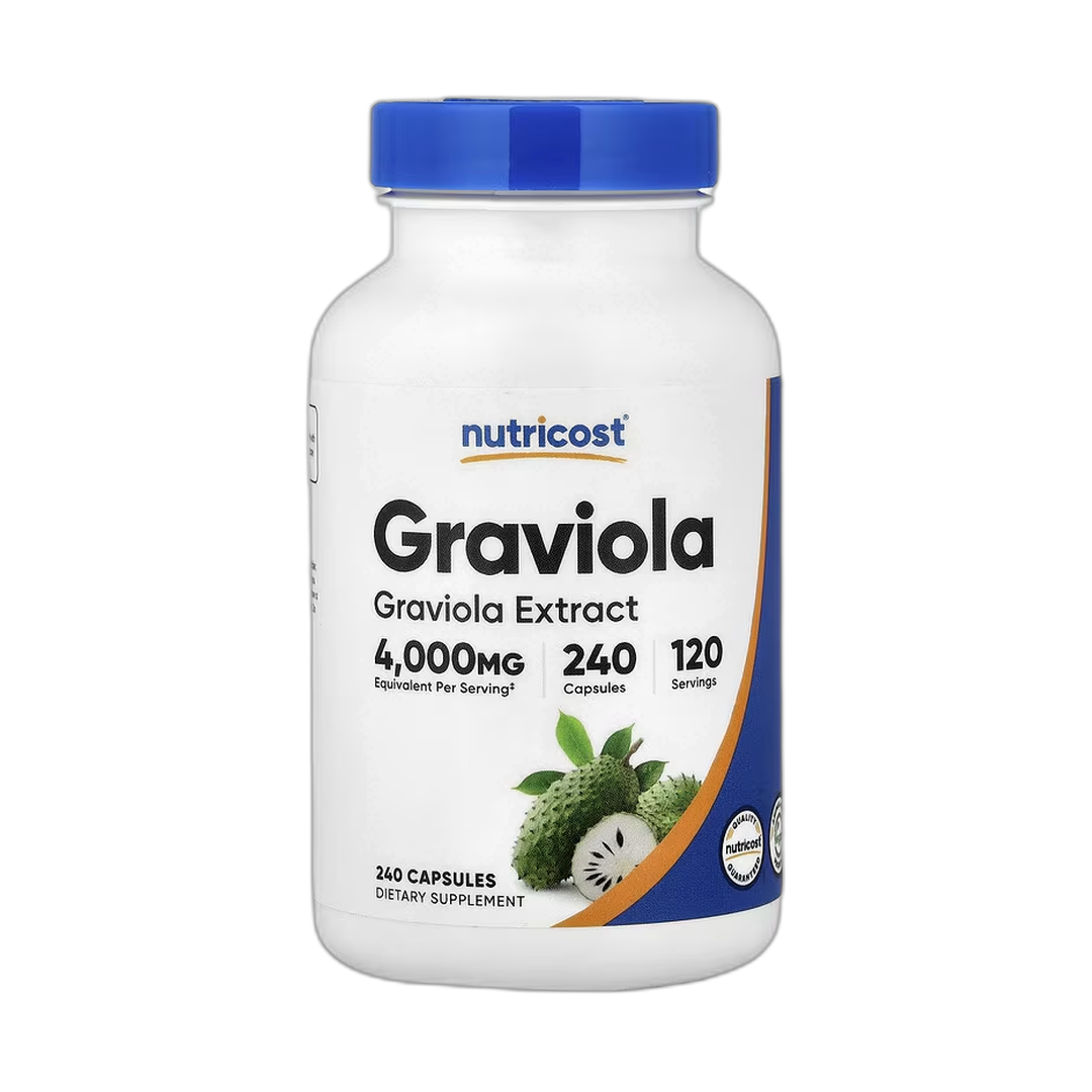 Nutricost, Graviola, 240 Capsules front packaging view