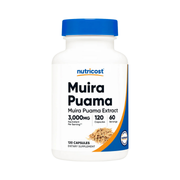 Nutricost, Muira Puama, 3,000, mg, 120 Capsules front packaging view