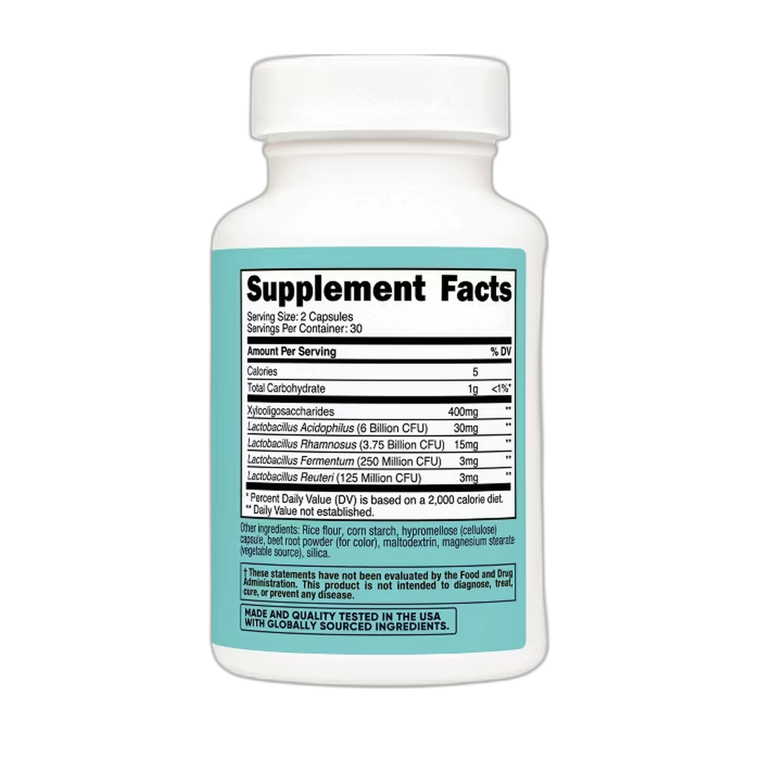 Nutricost, Vaginal Probiotic for Women, 10 Billion CFU, 60 Capsules back packaging view