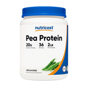 Nutricost, Pea Protein, Unflavored, 2 lb, 907 g front packaging view