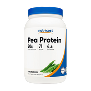 Nutricost, Pea Protein, Unflavored, 4 lb, 1,814 g front packaging view