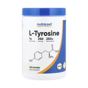 Nutricost, L-Tyrosine, Unflavored, 8.9 oz, 250 g front packaging view