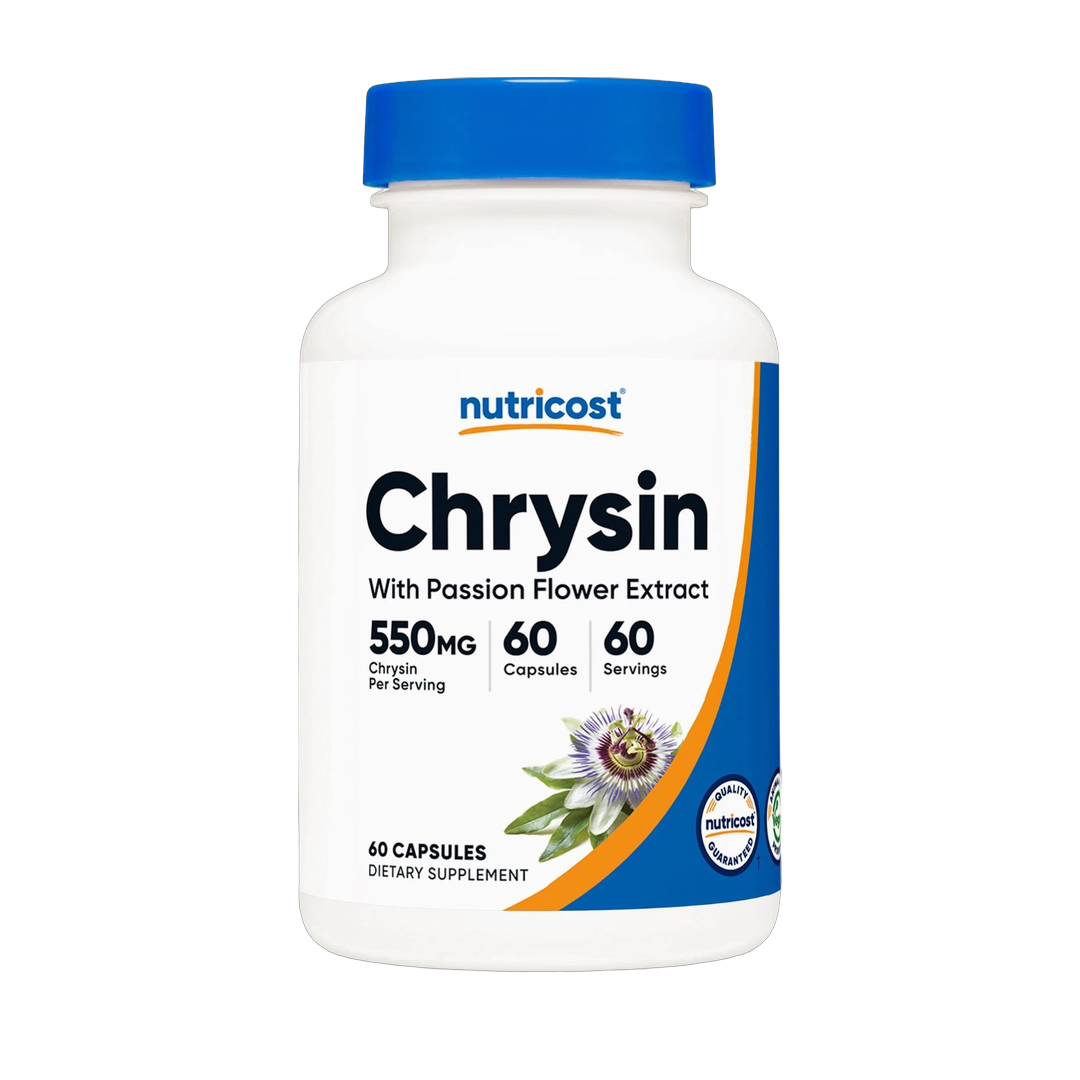 Nutricost, Chrysin, 550 mg, 60 Capsules front packaging view