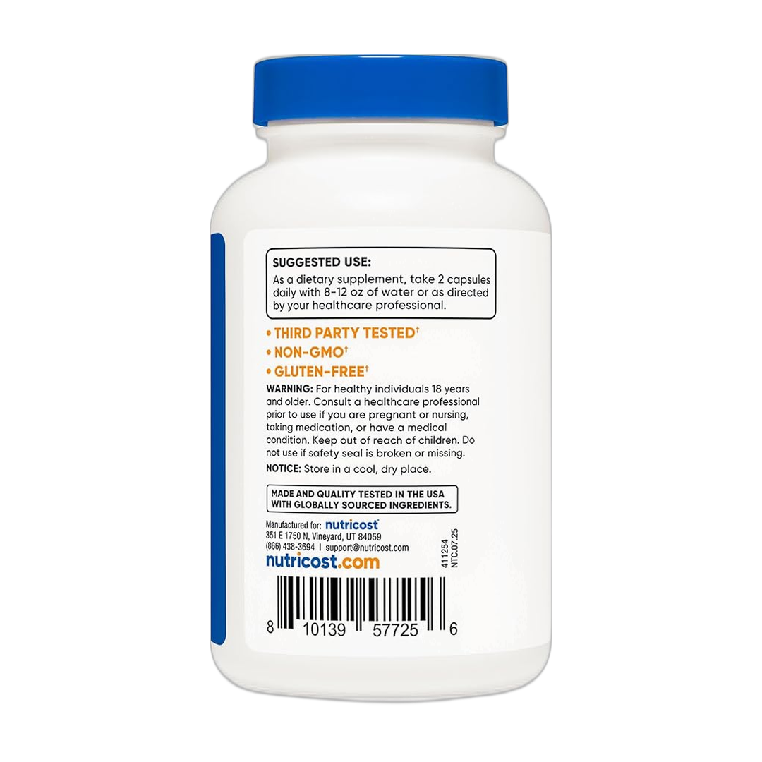Nutricost, Black Cherry Extract, 6,000mg, 240 Capsules packaging side view