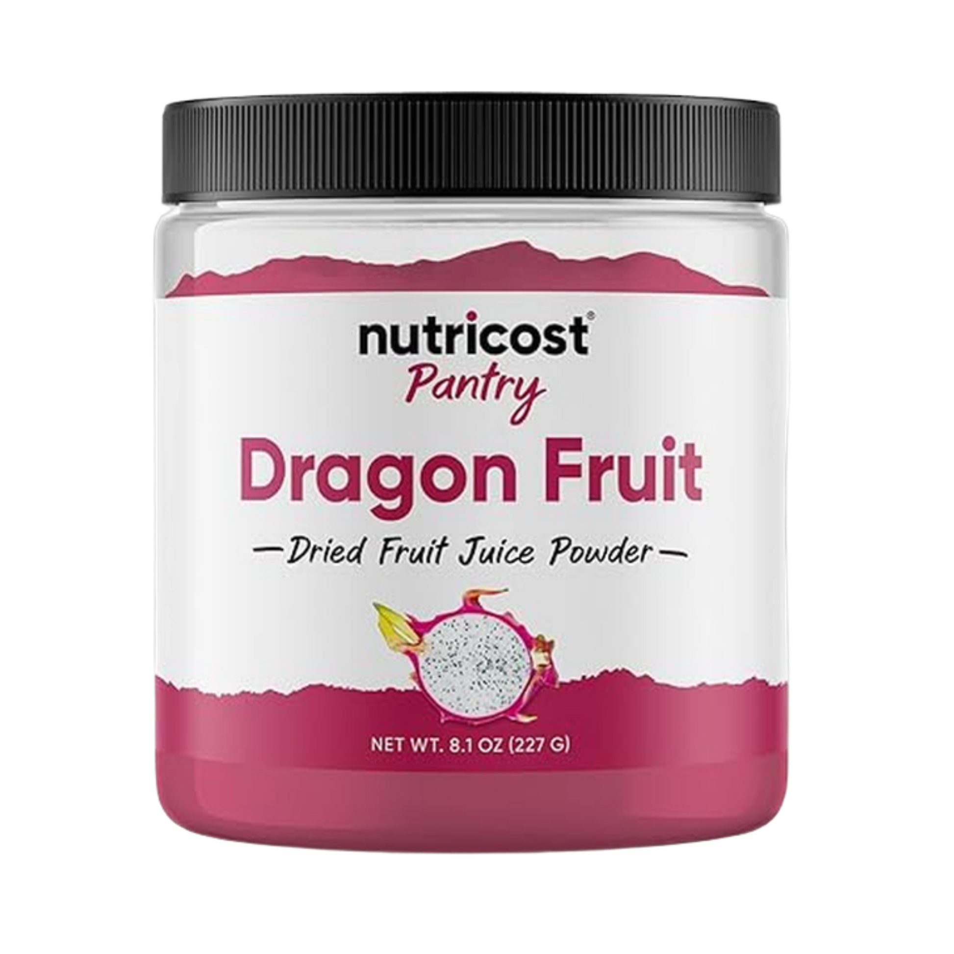 Nutricost Pantry Dragon Fruit Powder, 8 oz front packaging view