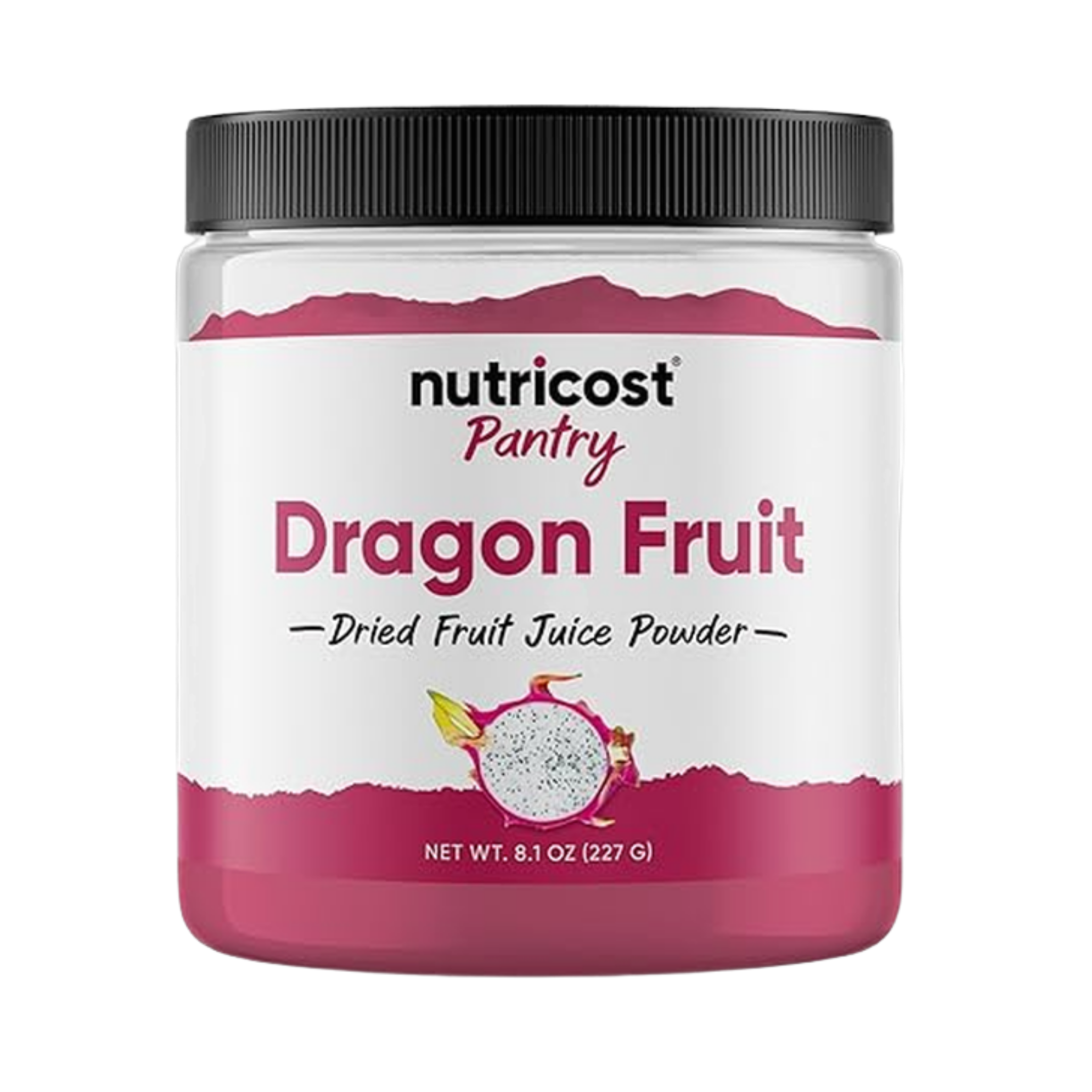 Nutricost Pantry Dragon Fruit Powder, 8 oz front packaging view