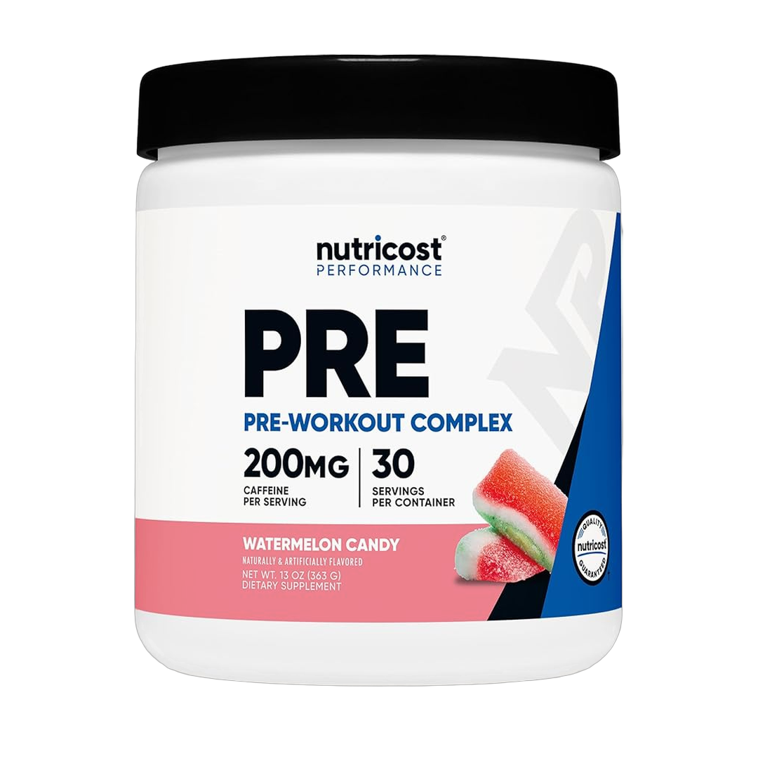 Nutricost, Performance, Pre-Workout Complex, Watermelon Candy, 13 oz, 363 g front packaging view