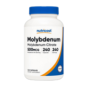 Nutricost, Molybdenum, 500 mg, 240 Capsules front packaging view