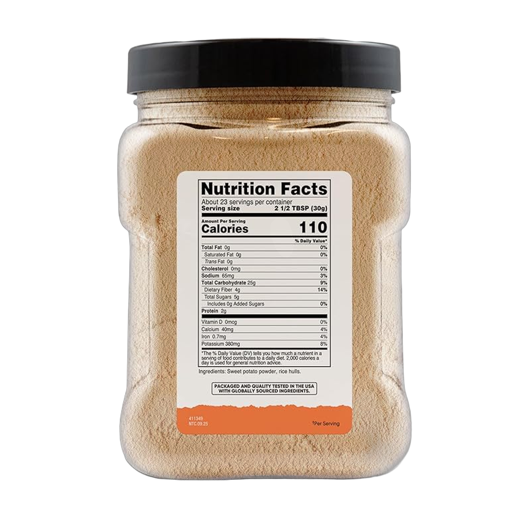 Nutricost, Pantry, Sweet Potato Powder, 1.5 LB, 680 g back packaging view