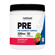 Nutricost, Pre-Workout Complex, Strawberry Kiwi, 13.7 oz, 384g front packaging view