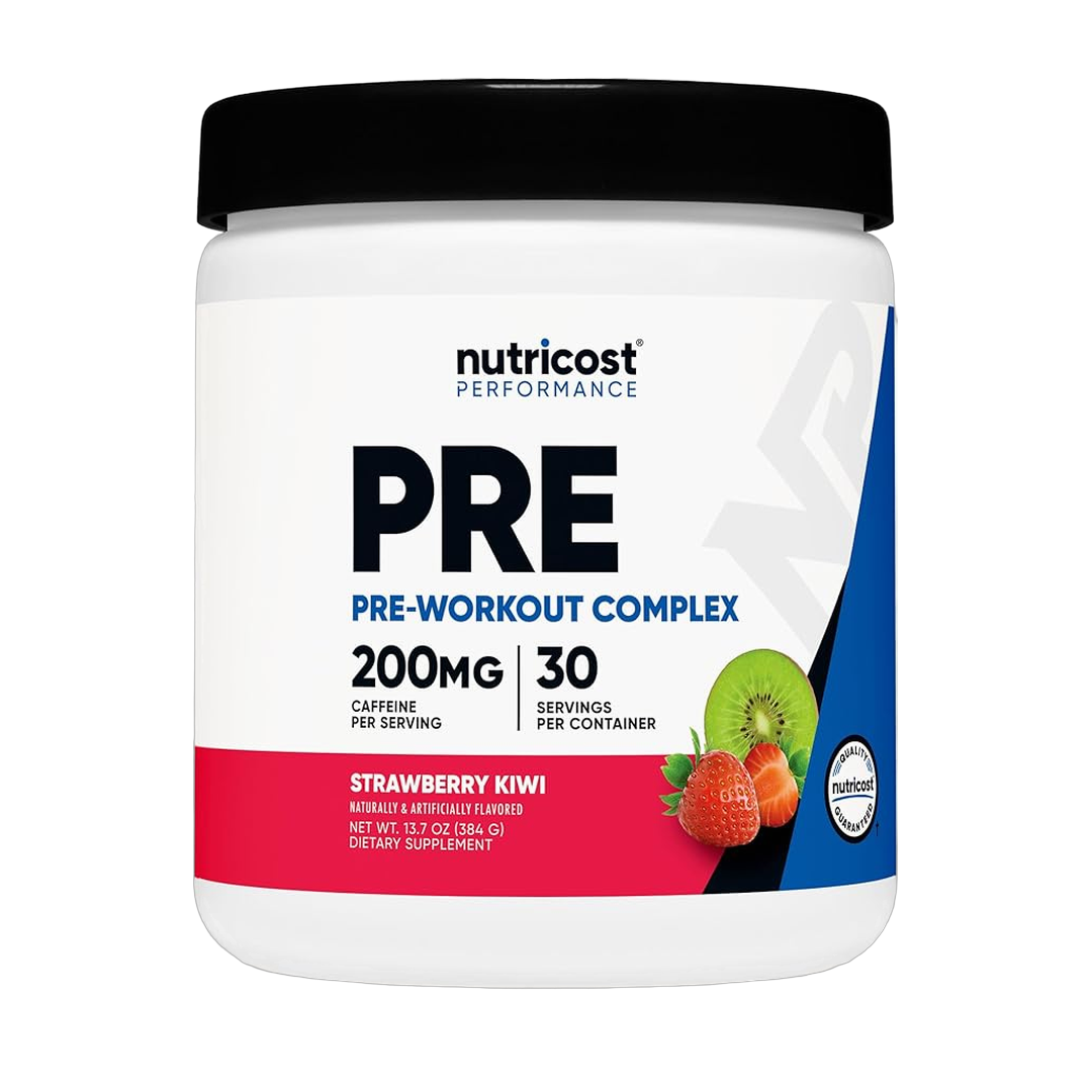 Nutricost, Pre-Workout Complex, Strawberry Kiwi, 13.7 oz, 384g front packaging view