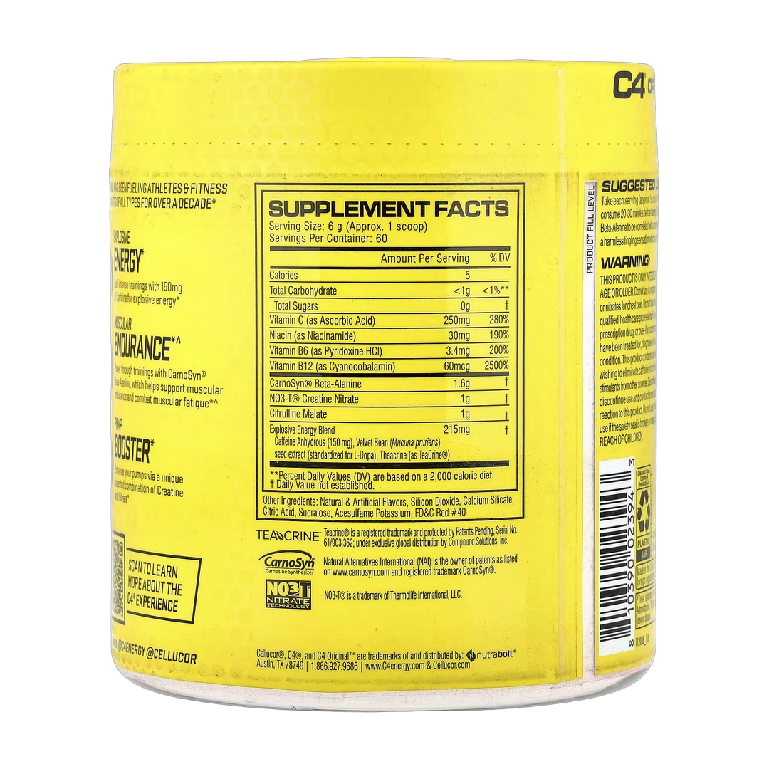 C4 / Cellucor, C4® Original, Pre-Workout, Fruit Punch, 12.7 oz (360 g)