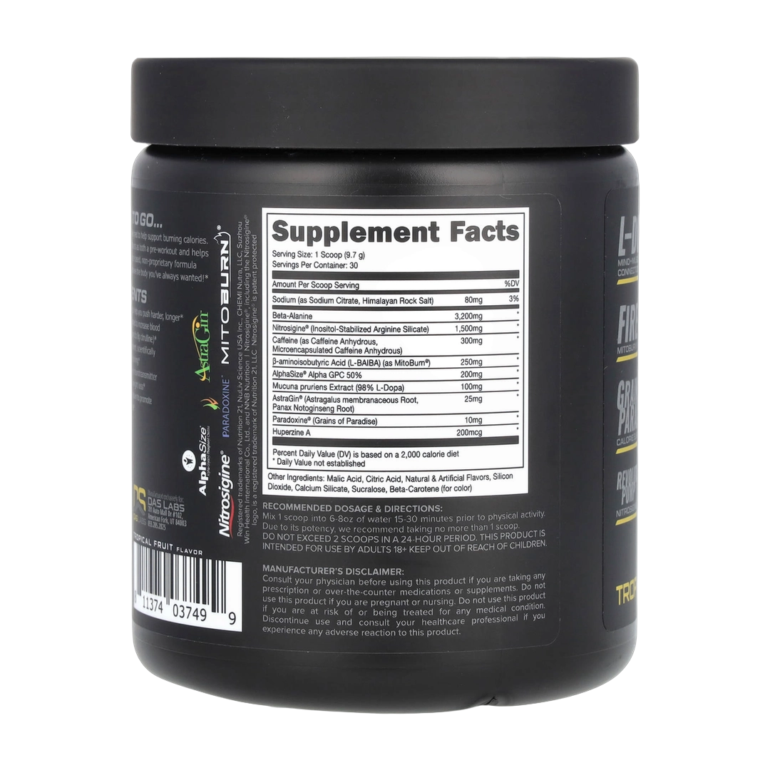 Bucked Up, LFG Burn, Pre-Workout, Tropical , 10.26 oz (291 g)