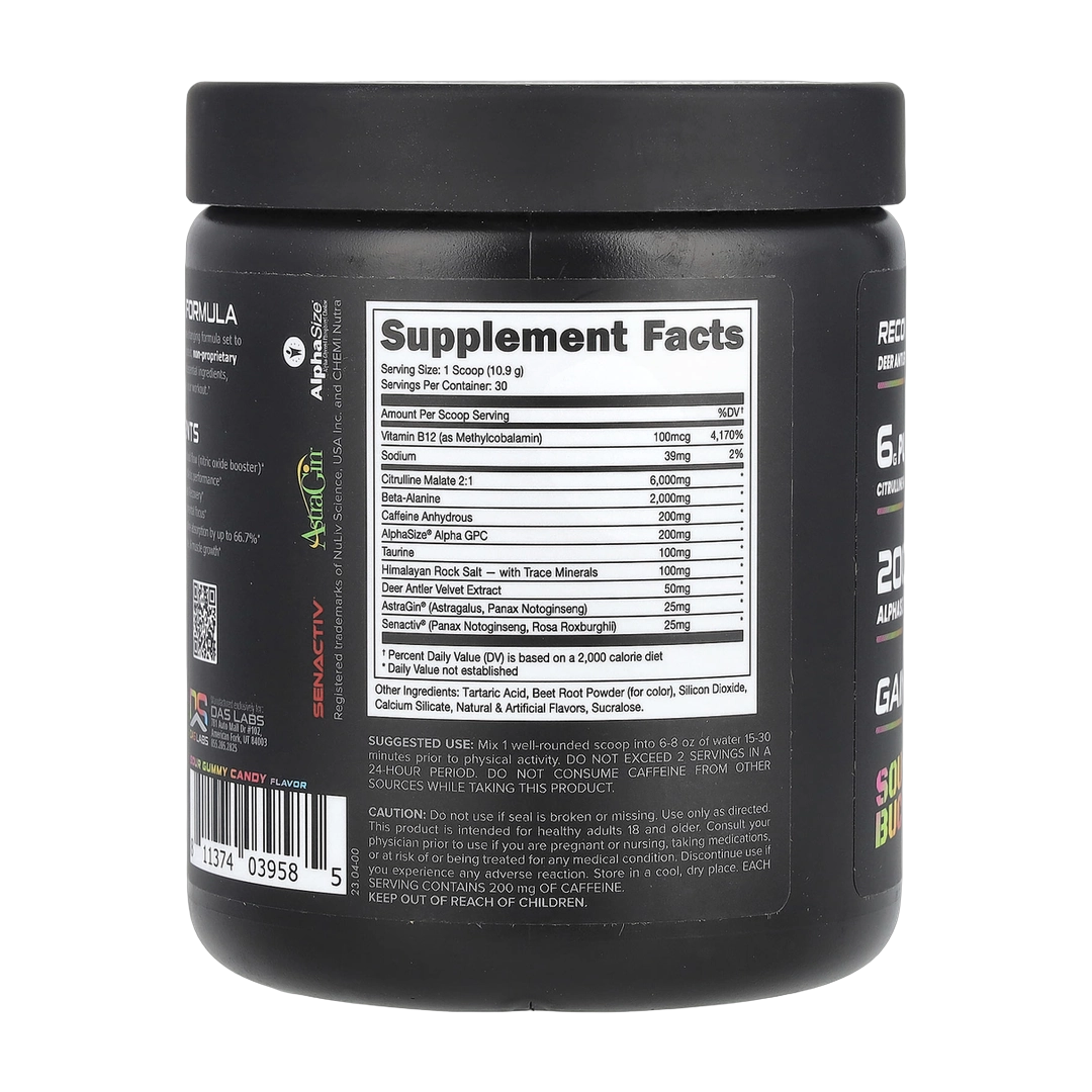 Bucked Up, Pre-Workout, Sour Bucks, Sour Gummy Candy, 11.5 oz (327 g)