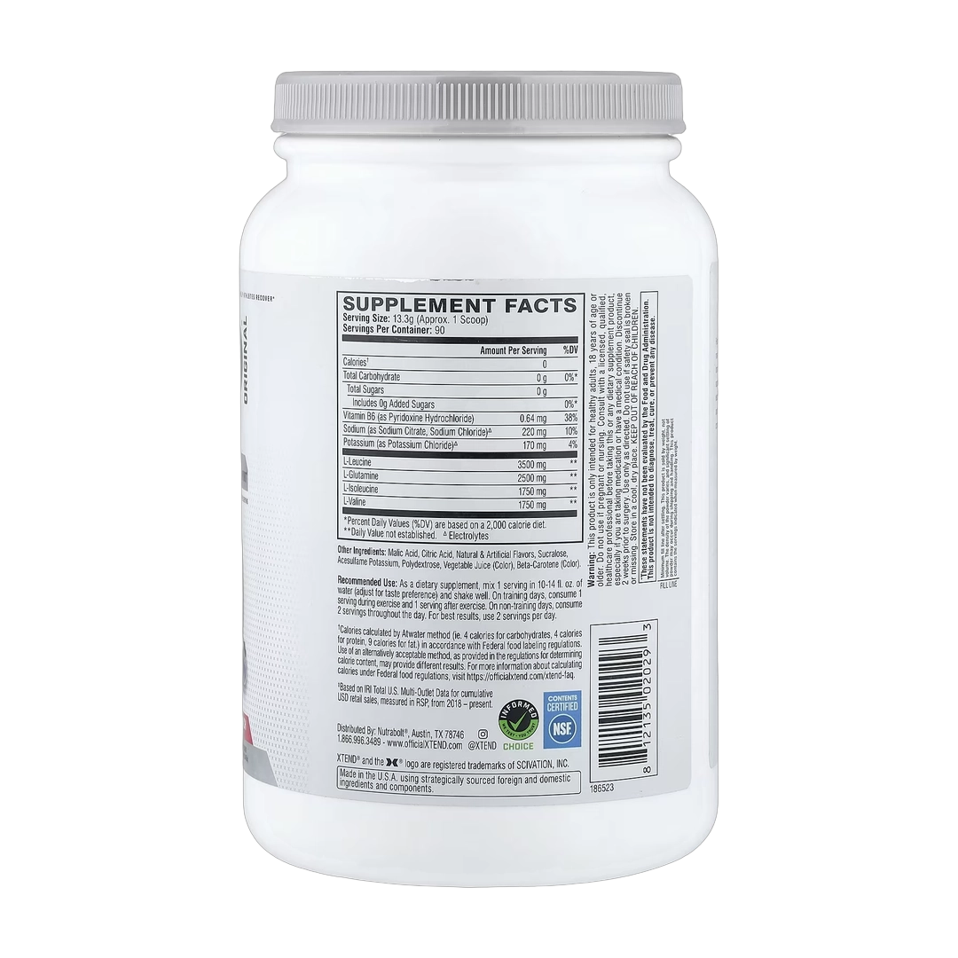 XTEND, Elite Recovery, Knockout Fruit Punch, 2.64 lb (1.197 kg)