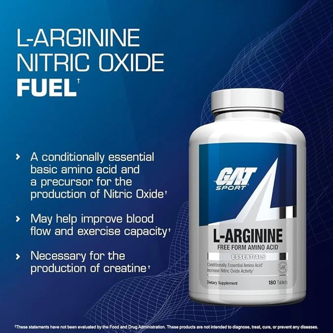 GAT, L-Arginine, 180 Tablets