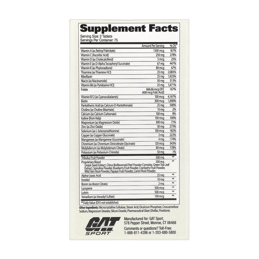GAT, Mens Multi + Test, 150 Tablets