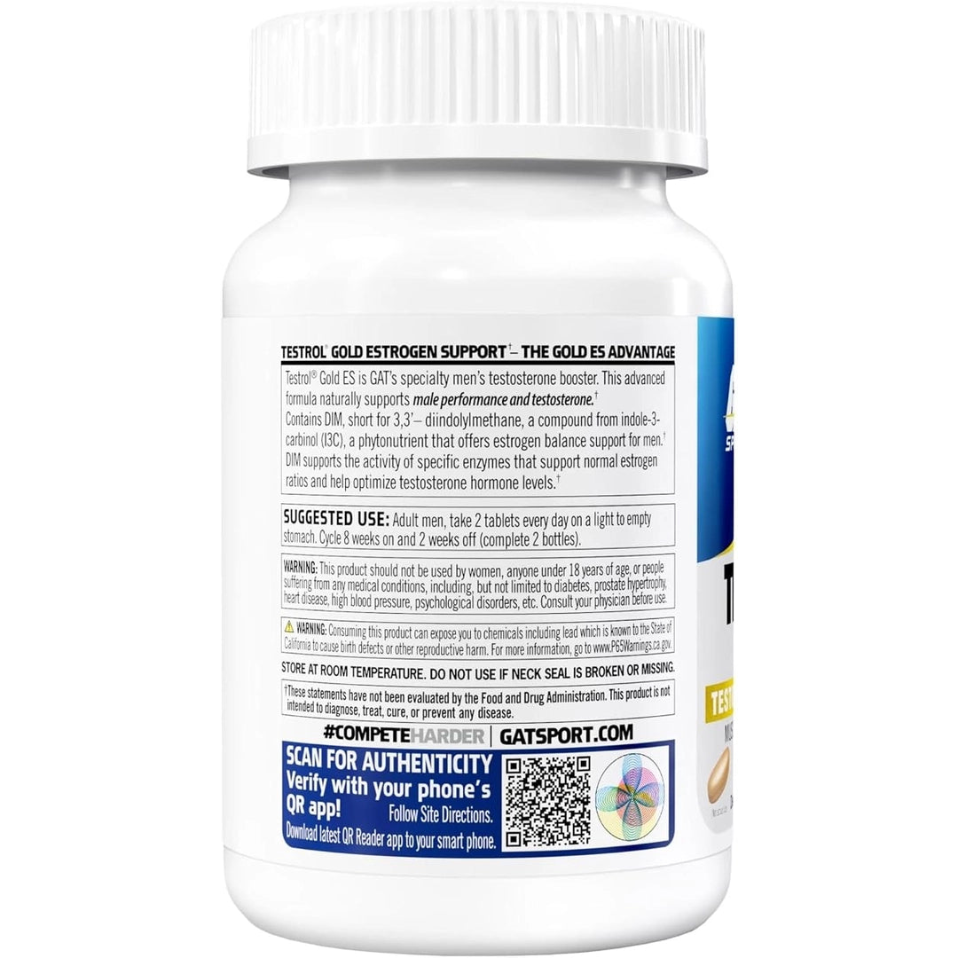 GAT, Testrol® Gold ES, Testosterone Booster, 60 Tablets