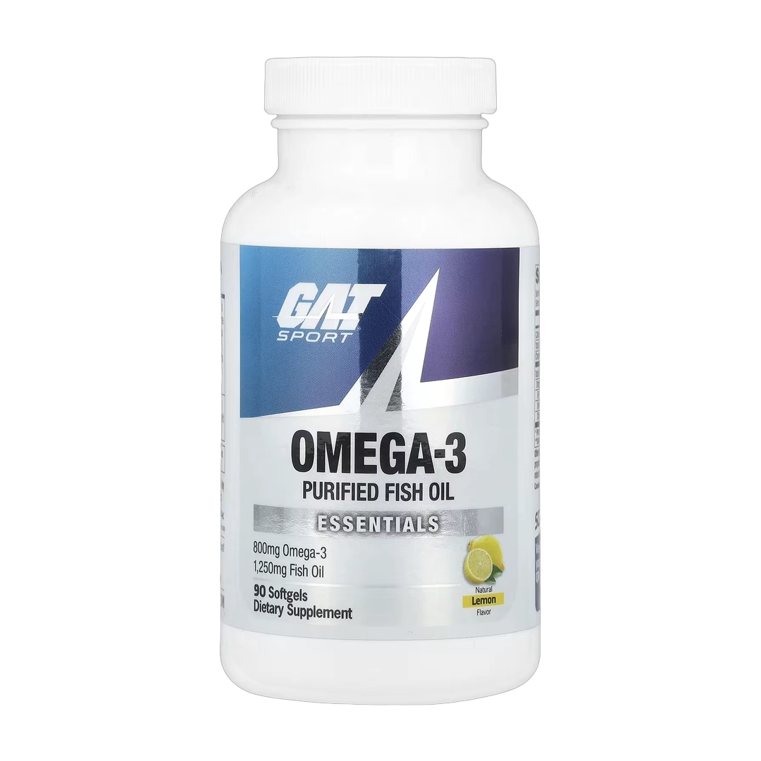 GAT, Sport, Omega-3, Natural Lemon, 90 Softgels