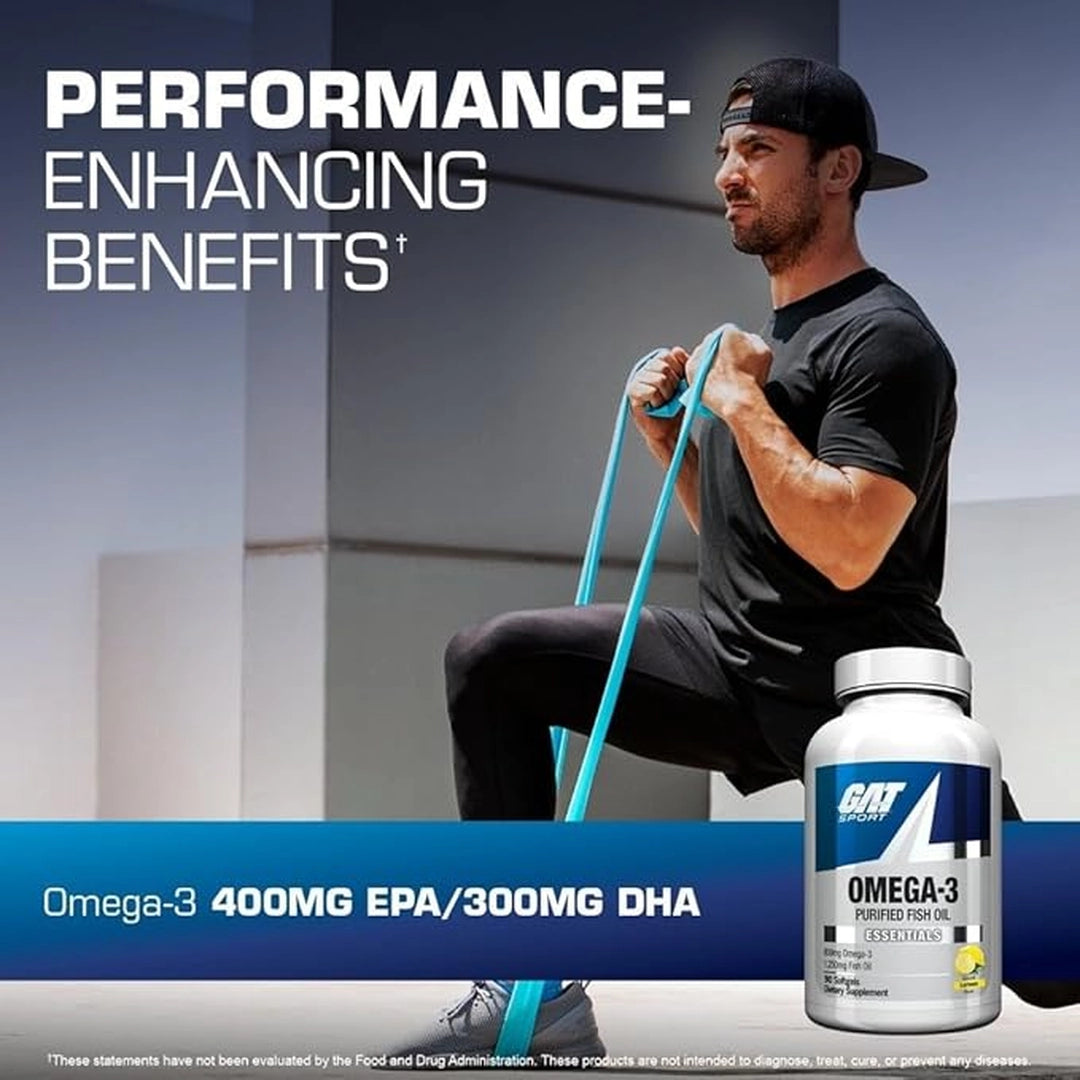 GAT, Sport, Omega-3, Natural Lemon, 90 Softgels