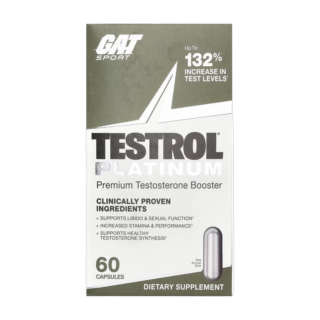 GAT, Testrol® Platinum, Premium Testosterone Booster, 60 Capsules