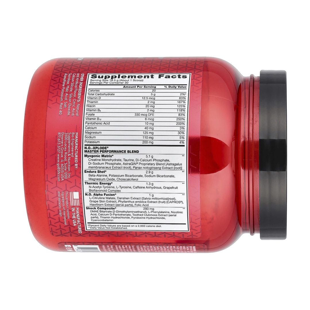 BSN, N.O.-Xplode®, Legendary Pre-Workout, Fruit Punch, 1.22 lbs (555 g)