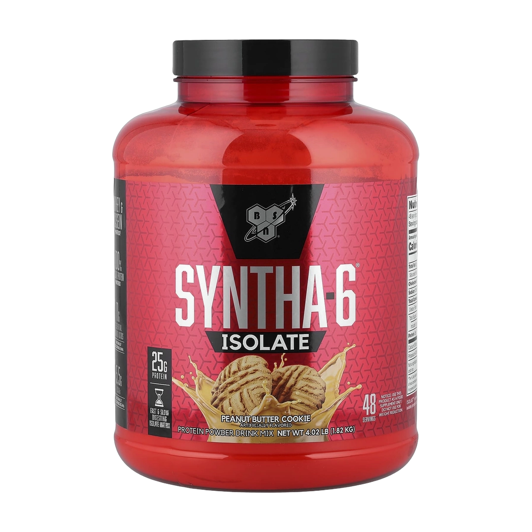 BSN, Syntha-6® Isolate, Protein Powder Drink Mix, Peanut Butter Cookie, 4.02 lb (1.82 kg)