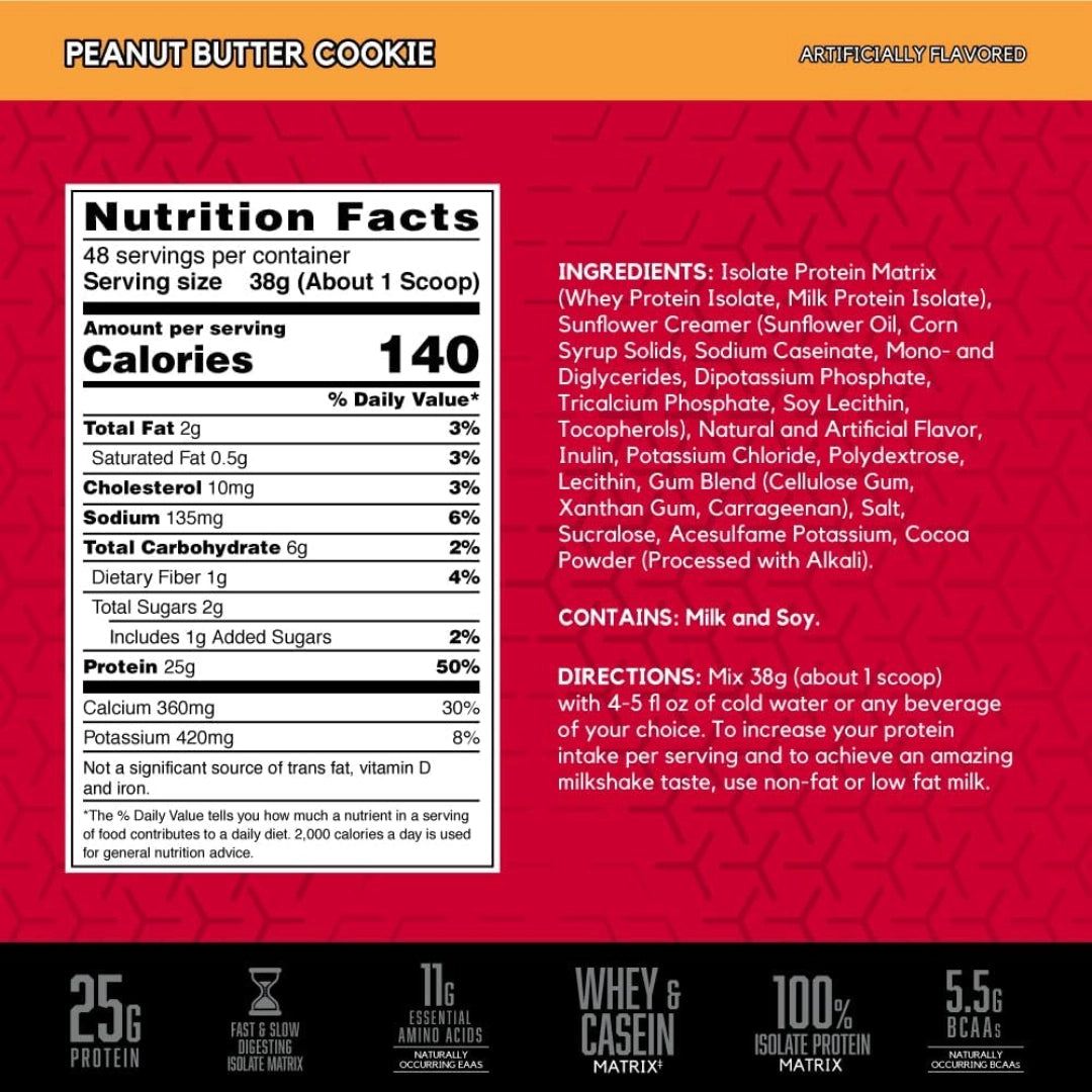BSN, Syntha-6® Isolate, Protein Powder Drink Mix, Peanut Butter Cookie, 4.02 lb (1.82 kg)