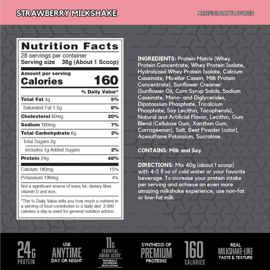 BSN, Syntha-6® Edge, Protein Powder Drink Mix, Strawberry Milkshake, 2.34 lb (1.06 kg)