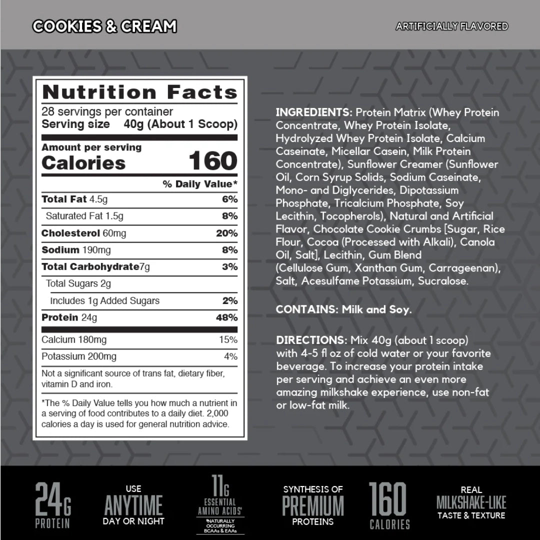 BSN, Syntha-6 Edge®, Protein Powder Drink Mix, Cookies & Cream, 2.47 lb (1.12 kg)