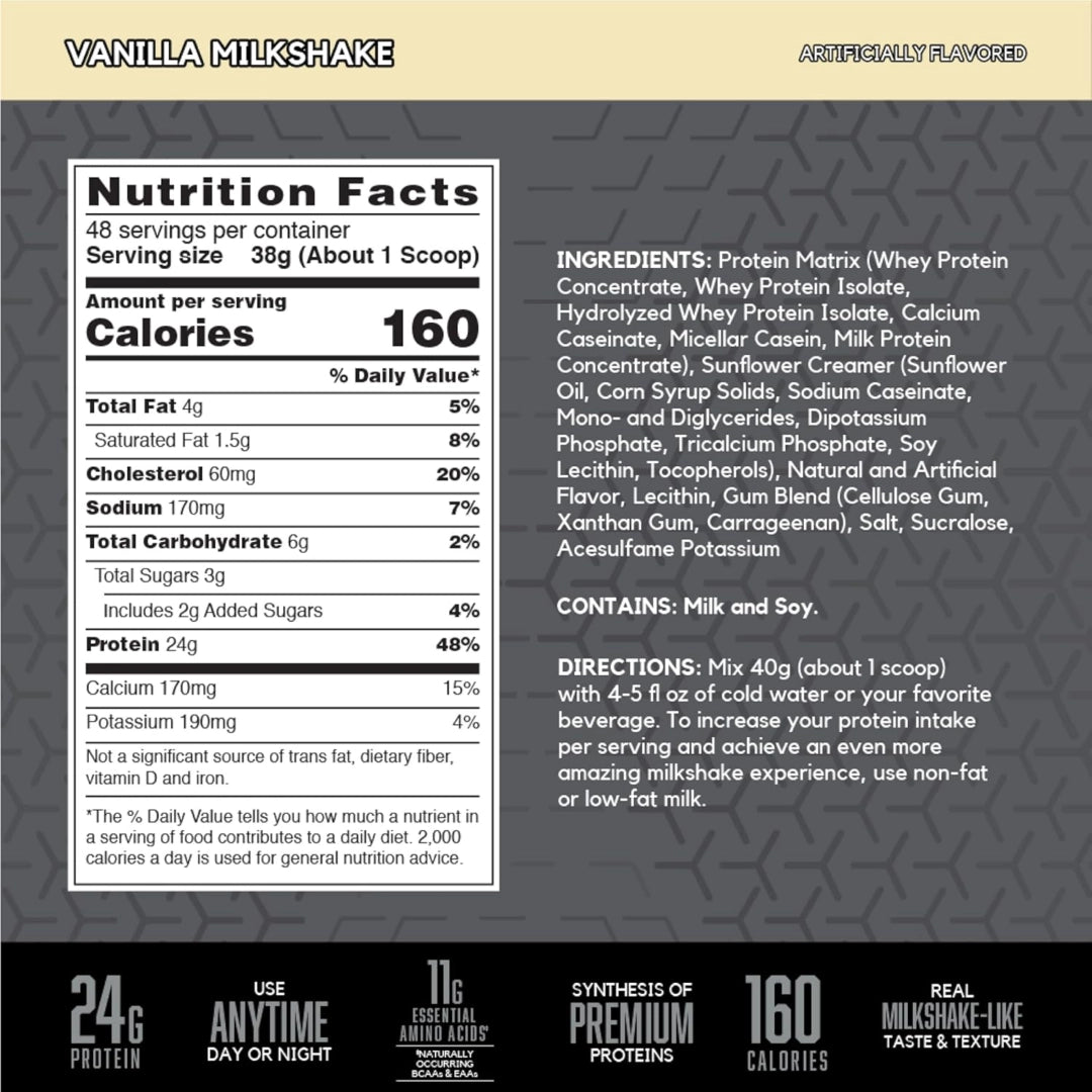 BSN, Syntha-6® Edge, Protein Powder Drink Mix, Vanilla Milkshake, 4.01 lb (1.82 kg)