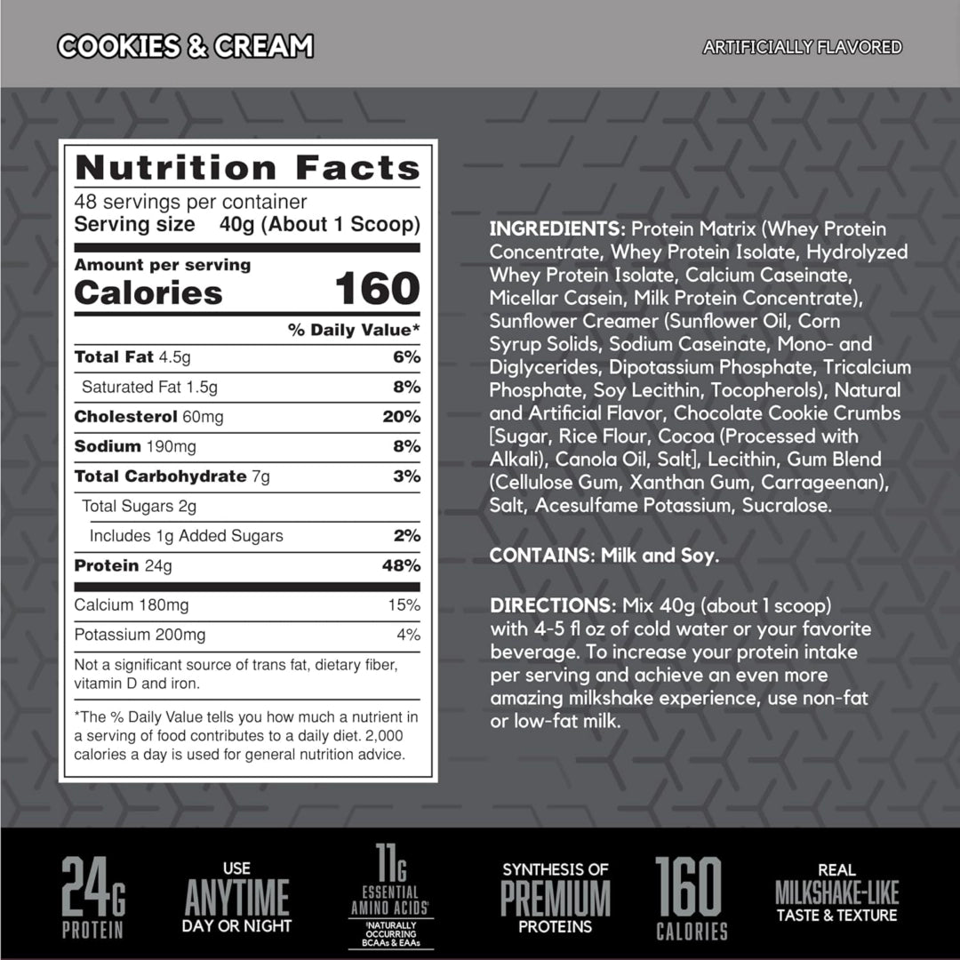 BSN, Syntha-6® Edge, Protein Powder Drink Mix, Cookies & Cream, 4.23 lb (1.92 kg)