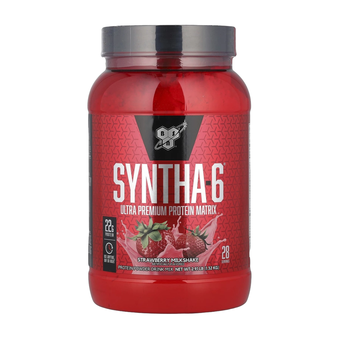 BSN, Syntha-6®, Ultra Premium Protein Matrix, Strawberry Milkshake, 2.91 lbs (1.32 kg)