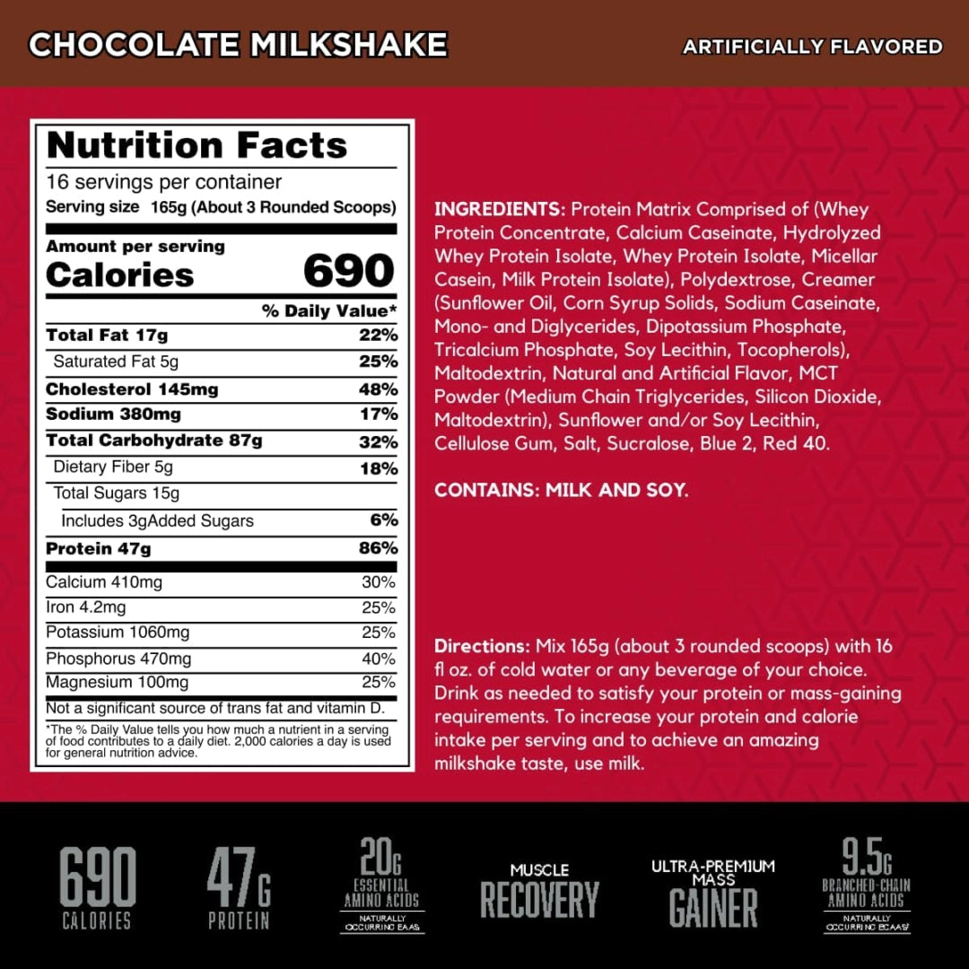 BSN, True-Mass®, Ultra Premium Protein/Carb Matrix, Chocolate Milkshake, 5.82 lbs (2.64 kg)