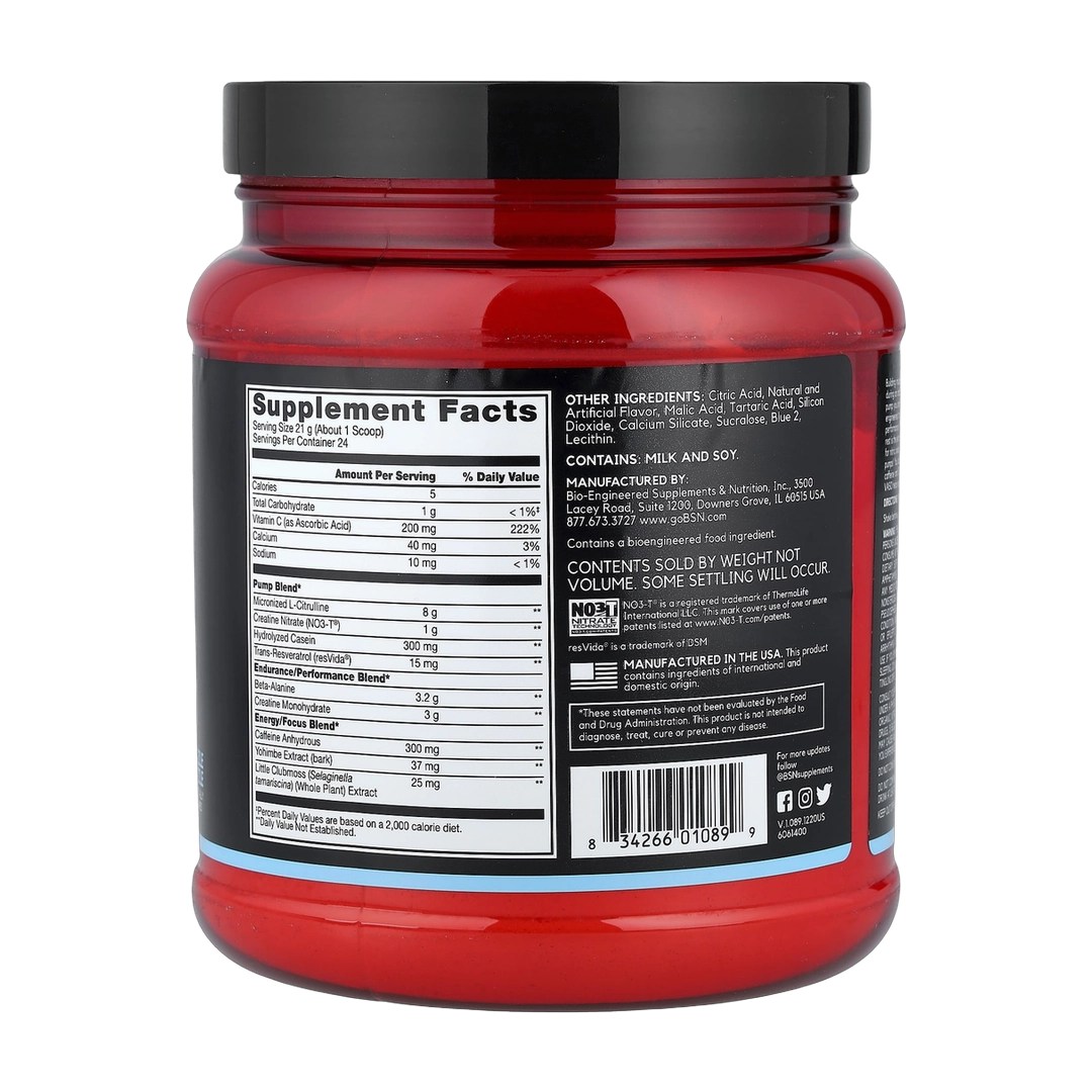 BSN, No-Xplode® VASO, Ultimate Pump Pre-Workout, Razzle Dazzle, 1.11 lb (504 g)