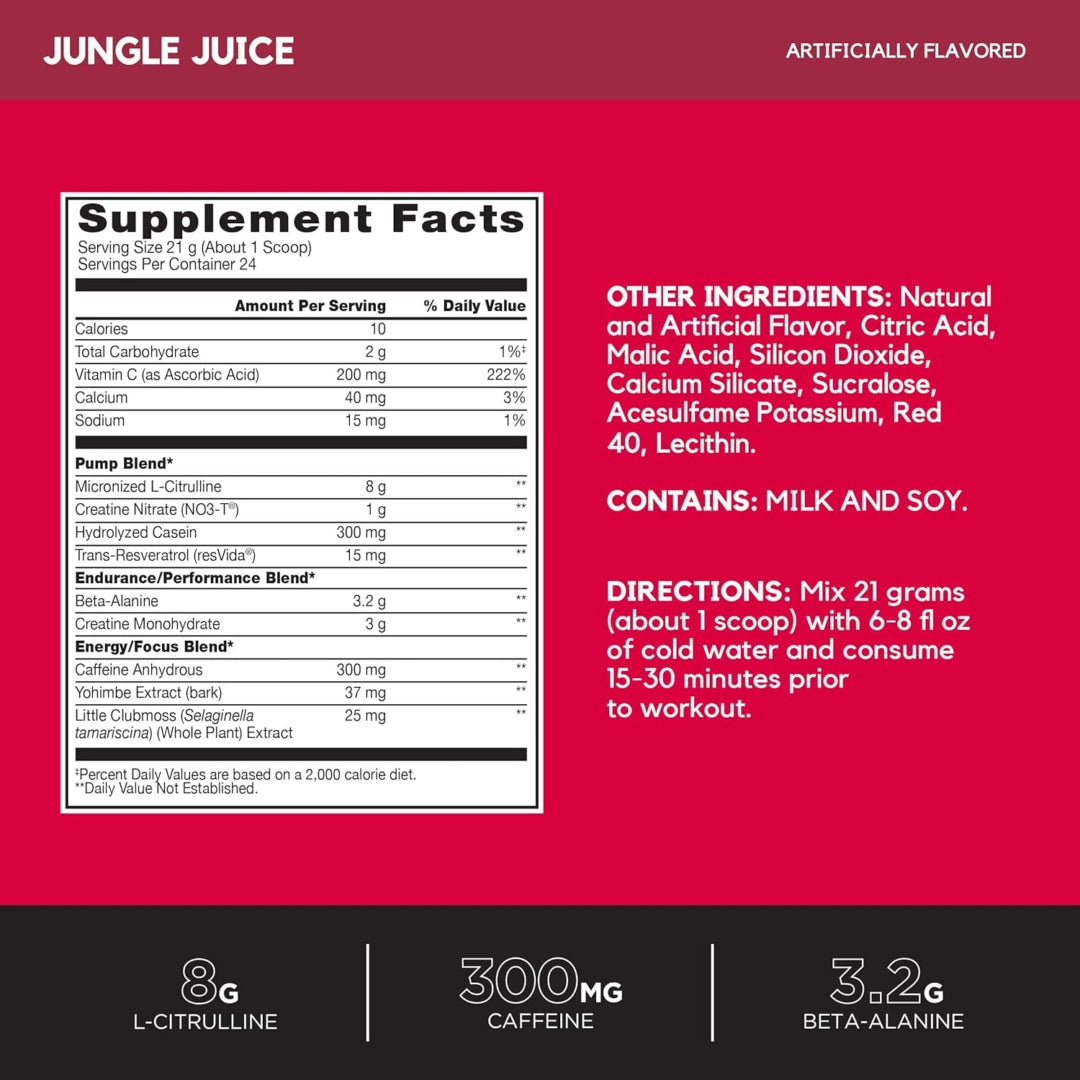 BSN, No-Xplode® VASO, Ultimate Pump Pre-Workout, Jungle Juice, 1.11 lb (504 g)