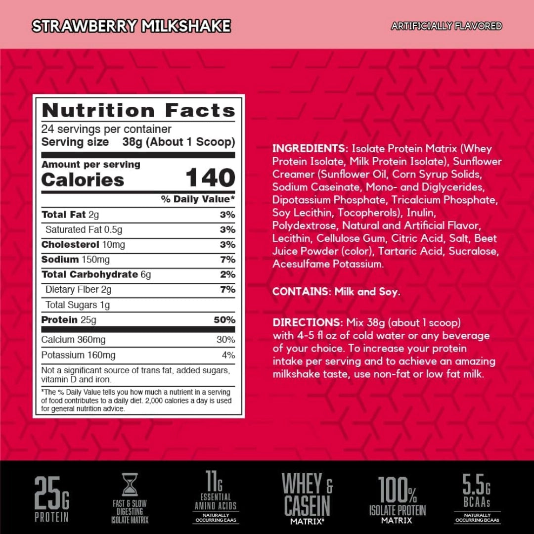 BSN, Syntha-6® Isolate, Protein Powder Drink Mix, Strawberry Milkshake, 2.01 lbs (912 g)