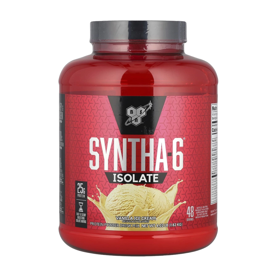 BSN, Syntha-6® Isolate, Protein Powder Drink Mix, Vanilla Ice Cream, 4.02 lbs (1.82 kg)