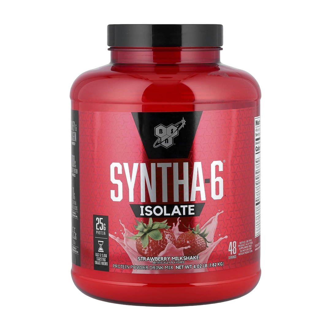 BSN, Syntha-6® Isolate, Protein Powder Drink Mix, Strawberry Milkshake, 4.02 lbs (1.82 kg)