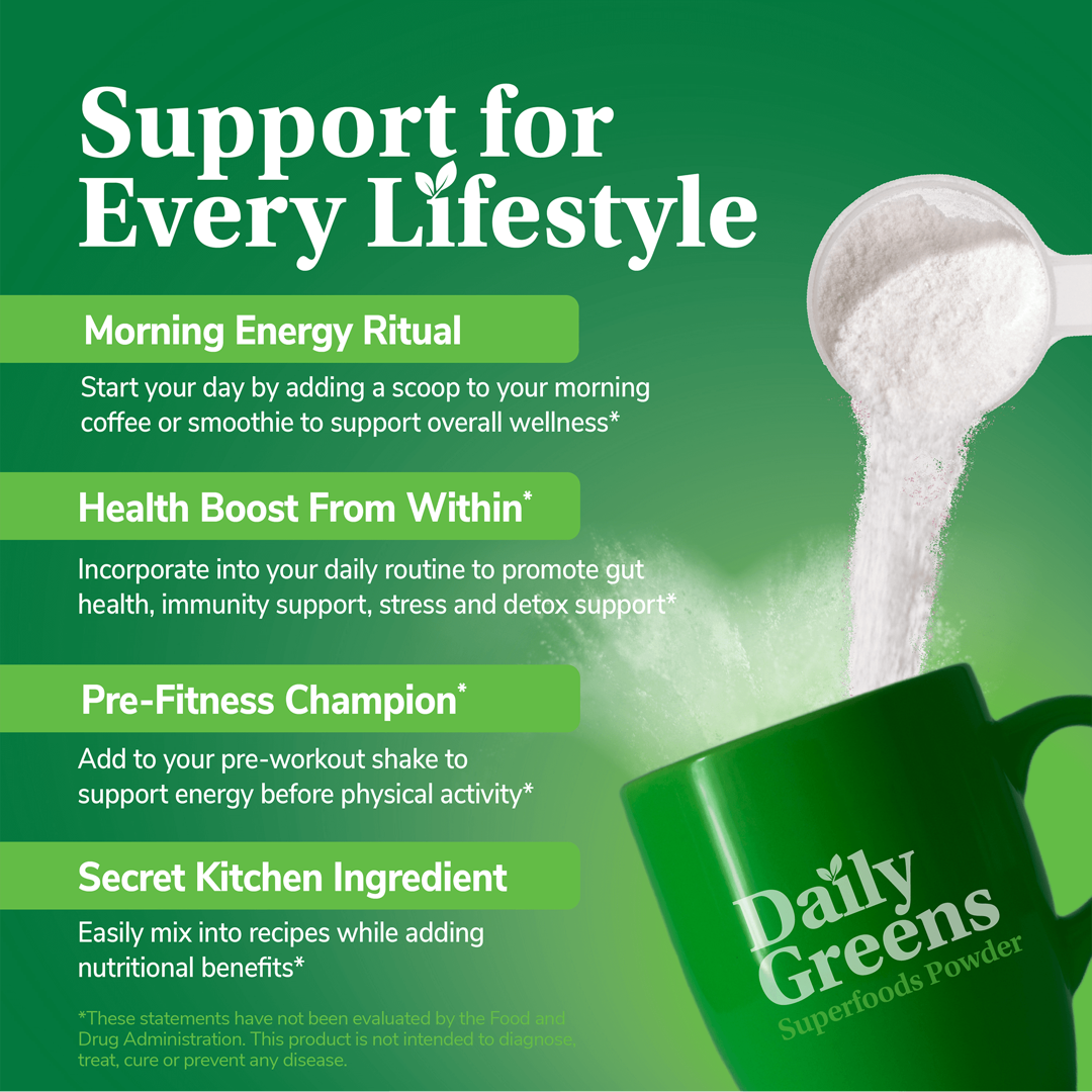 21st Century, Daily Greens Superfoods Powder, Lemon Lime, 7.4 oz (210 g) lifestyle image
