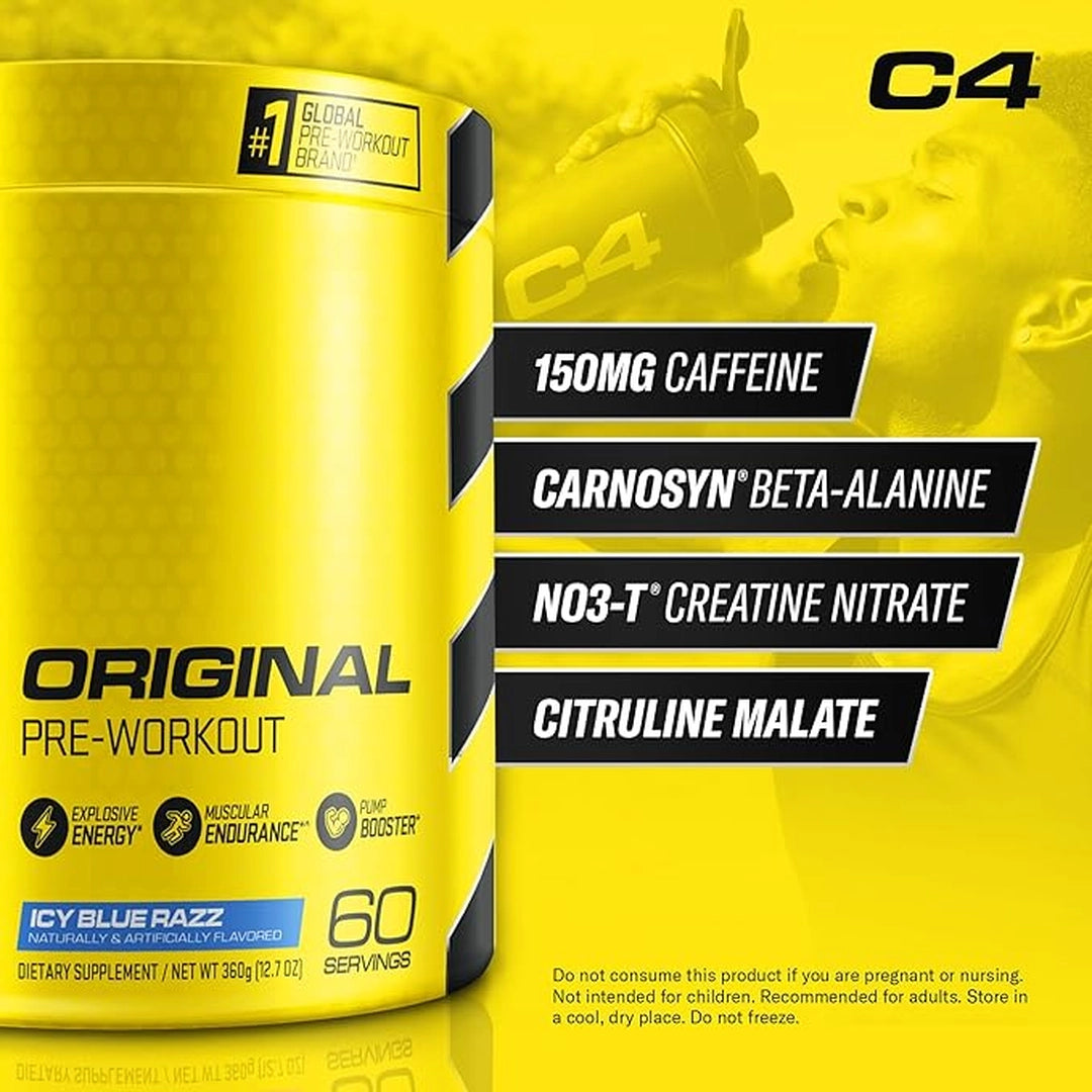 C4 / Cellucor, C4® Original, Pre-Workout, Icy Blue Razz, 12.7 oz (360 g)