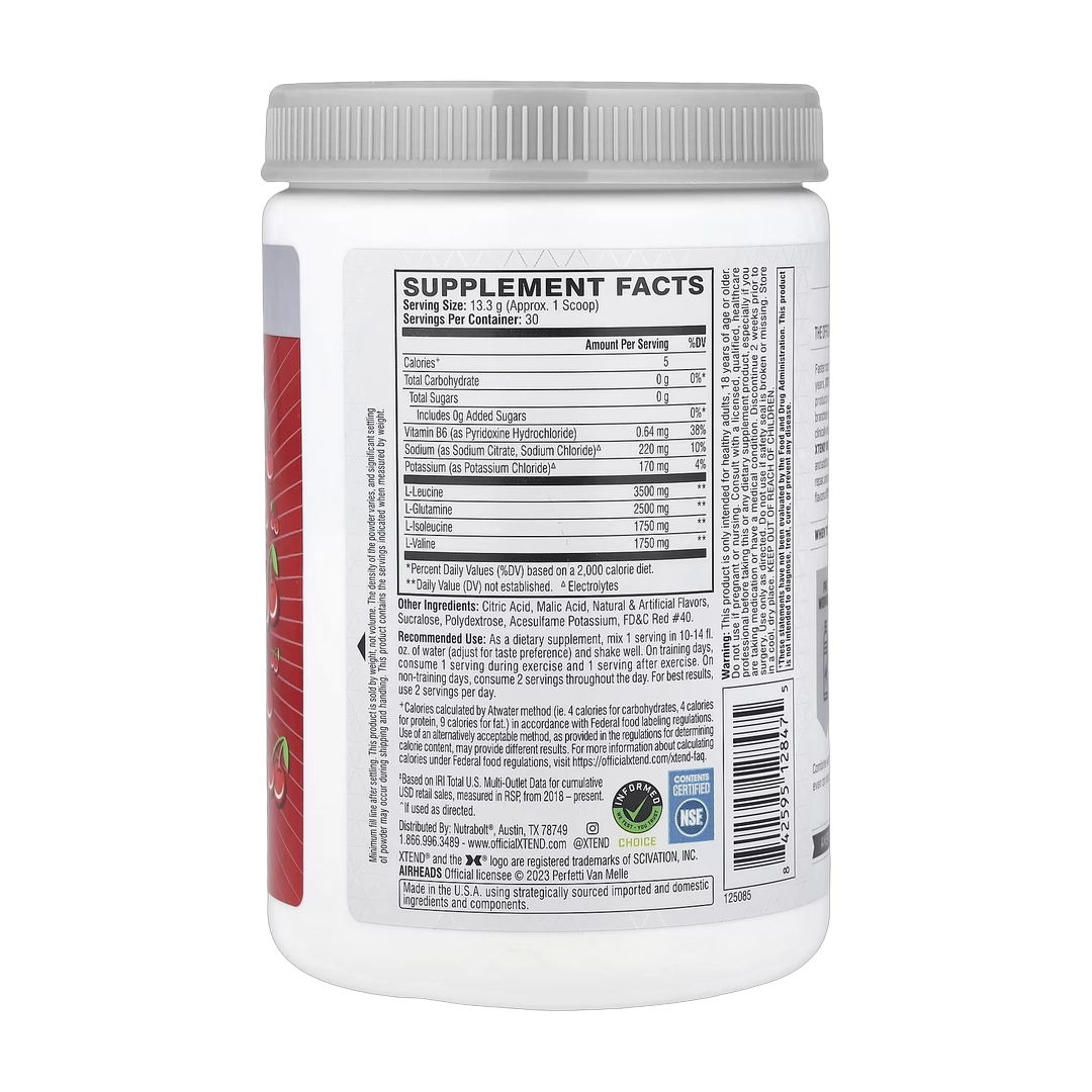 XTEND, 7G BCAA, Air Heads® Cherry, 14 oz (399 g)