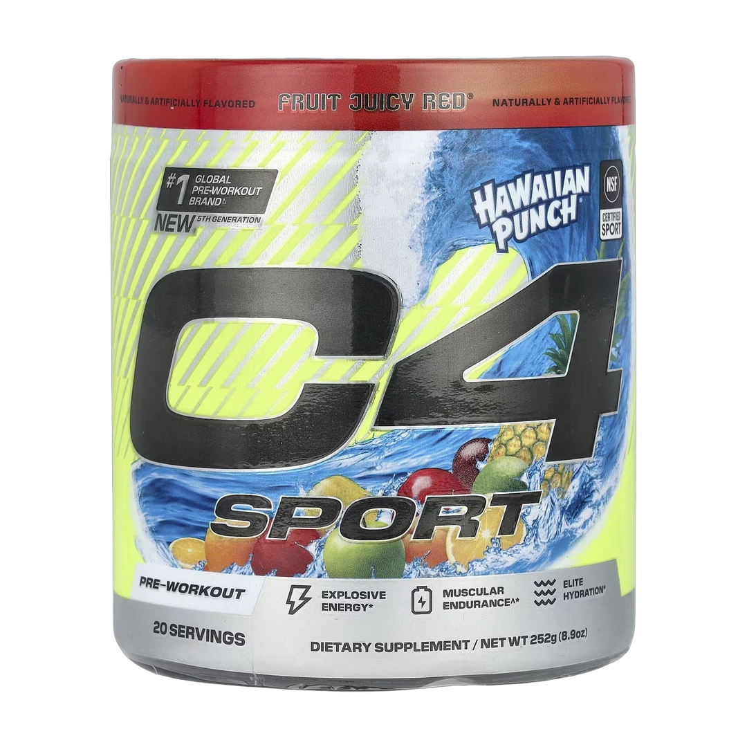 C4 / Cellucor, C4® Sport, Pre-Workout, Hawaiian Punch® Fruit Juicy Red®, 8.9 oz (252 g)